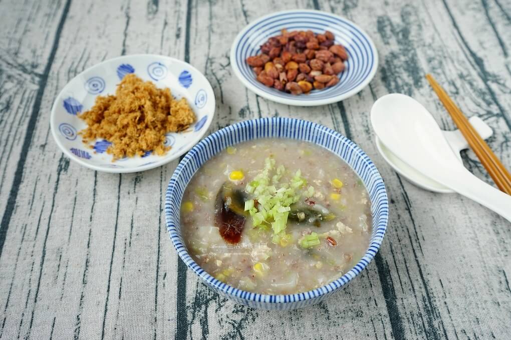 剩粥改造,剩食料理,玉笠胭脂稻,瘦肉粥,皮蛋瘦肉粥,皮蛋粥,粥胭,紅樓夢,胭脂米,胭脂米粥,飯煮粥 @Amanda生活美食料理
