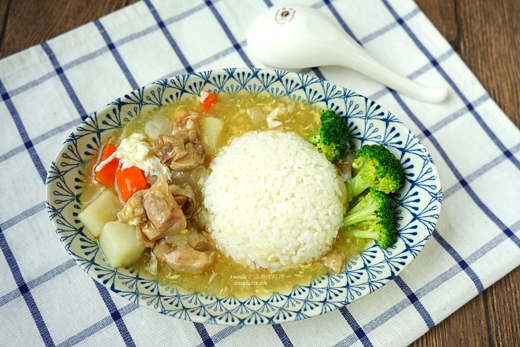 山藥燴飯,山藥雞湯,山藥雞羹湯,燴飯,雞湯,雞湯燴飯,雞湯飯,雞肉飯,食譜 @Amanda生活美食料理