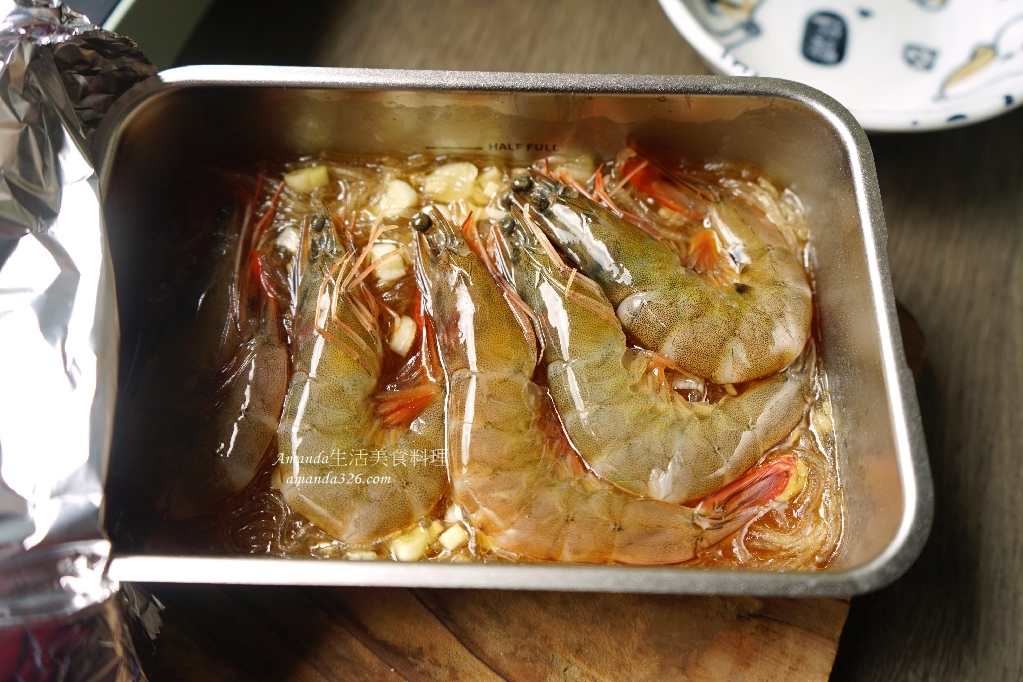 422氣炸烤箱,不鏽鋼便當盒料理,便當,可微波不鏽鋼便當盒,氣炸便當,氣炸粉絲煲,炸粉絲,鐵便當料理,食譜,鮮蝦粉絲煲 @Amanda生活美食料理