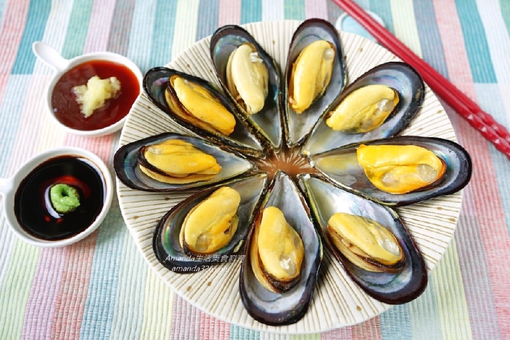 十分鐘上菜,哇沙米,哇沙米淡菜,地中海料理,地中海飲食,水煮淡菜,沾醬,海鮮,海鮮沾醬,淡菜,淡菜料理,芥末淡菜,蒜蓉淡菜,食譜 @Amanda生活美食料理