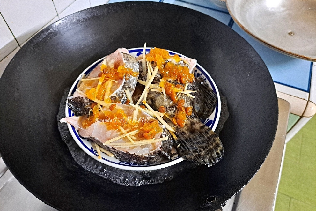 海鮮,清蒸龍虎斑,蒸魚,蒸龍虎斑,蒸龍虎石斑,醬鳳梨蒸魚,醬鳳梨蒸龍虎斑,食譜,魚料理,龍虎斑料理,龍虎石斑料理 @Amanda生活美食料理