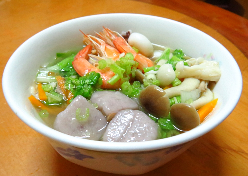 Amanda食譜,海鮮,海鮮芋圓,芋圓,芋圓海鮮,食譜,鹹口味芋圓,鹹湯芋圓,鹹芋圓 @Amanda生活美食料理