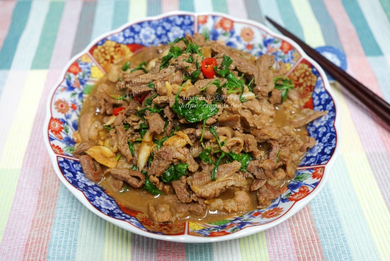 Amanda食譜,主菜,九層炒肉絲,十分鐘上菜,炒肉絲,炒豬肉,美食,肉料理,肉絲料理,肉絲炒九層塔,肉絲醃漬,豬肉,豬肉料理,醃漬肉絲,醃漬豬肉,食譜 @Amanda生活美食料理